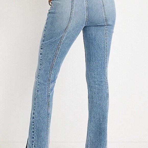 MAURICE EDGELY FLARE FRONT SEAM HIGH RISE JEANS ~ O SHORT ~ NWT - Picture 2 of 2